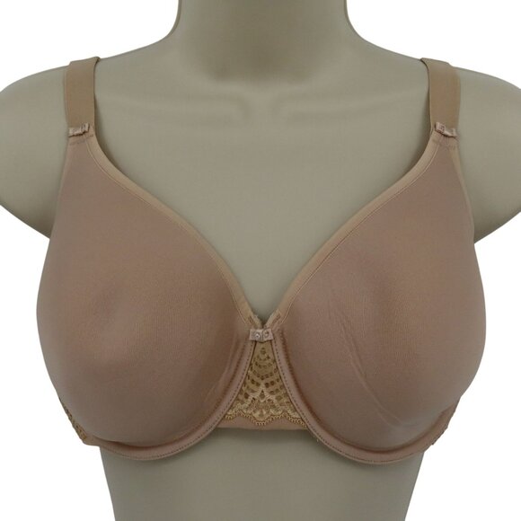 Vanity Fair 36DD Light & Luxurious Full Coverage Bra 75392 Solid Beige Underwire - Picture 1 of 13